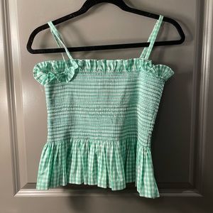 Molly Goddard Green Alannah Tank Top Size Small